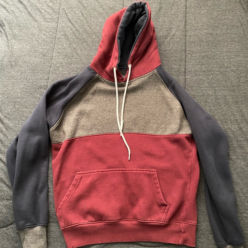 BooHoo multi colored hoodie